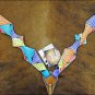 NEW HILASON  WESTERN LEATHER HORSE BREAST COLLAR CUSTOM RAINBOW HAND PAINT -S
