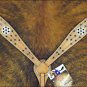 NEW HILASON WESTERN LEATHER HORSE BREAST COLLAR  W/ BLING CONCHO S92