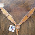 F-PA376-BC HILASON WESTERN LEATHER HORSE TACK BREAST COLLAR RHINESTONES