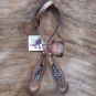 WESTERN EAGLE FLORAL EMBOSSED LEATHER INLAY ONE EAR HORSE BRIDLE HEADSTALL