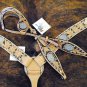 NEW HILASON HORSE BRIDLE HEADSTALL BREAST COLLAR LEATHER WESTERN RHINESTONE N6