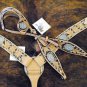 NEW HILASON HORSE BRIDLE HEADSTALL BREAST COLLAR LEATHER WESTERN RHINESTONE N6