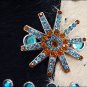 HILASON WESTERN LEATHER BRIDLE HEADSTALL BREAST COLLAR TURQUOISE SPUR CONCHO S61