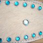 HILASON WESTERN HAIR ON LEATHER HORSE BRIDLE HEADSTALL TURQUOISE SPUR CONCHO S61
