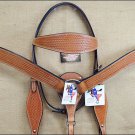 HILASON WESTERN TOOL LEATHER HORSE BRIDLE HEADSTALL BREAST COLLAR LIGHT OIL S316