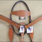 HILASON WESTERN TOOL LEATHER HORSE BRIDLE HEADSTALL BREAST COLLAR LIGHT OIL S316