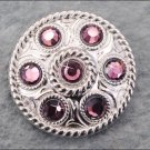 CN082F- 32 PURPLE CRYSTAL RHINESTONE WHEEL CONCHOS BLING HEADSTALL TACK COWGIRL
