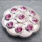 CN085F- 1 PINK CRYSTAL RHINESTONE FLORAL CONCHO BLING HEADSTALL TACK COWGIRL