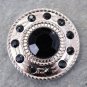 CN078F- 8 BLACK CRYSTAL RHINESTONE WHEEL CONCHOS BLING HEADSTALL TACK COWGIRL