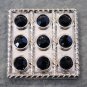 CN093F- 32 BLACK CRYSTAL RHINESTONE SQUARE CONCHOS BLING HEADSTALL TACK COWGIRL