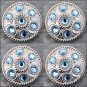 CN081F- 16 BLUE CRYSTAL RHINESTONE WHEEL CONCHOS BLING HEADSTALL TACK COWGIRL