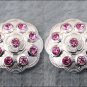 CN085F- 8 PINK CRYSTAL RHINESTONE FLORAL CONCHOS BLING HEADSTALL TACK COWGIRL