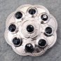 CN088F- 32 BLACK CRYSTAL RHINESTONE FLORAL CONCHOS BLING HEADSTALL TACK COWGIRL