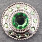 CN074F- 16 GREEN CRYSTAL RHINESTONE WHEEL CONCHOS BLING HEADSTALL TACK COWGIRL