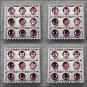 CN092F- 2 PURPLE CRYSTAL RHINESTONE SQUARE CONCHOS BLING HEADSTALL TACK COWGIRL