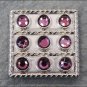 CN092F- 1 PURPLE CRYSTAL RHINESTONE SQUARE CONCHO BLING HEADSTALL TACK COWGIRL