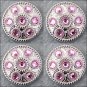 CN080F- 32 PINK CRYSTAL RHINESTONE WHEEL CONCHOS BLING HEADSTALL TACK COWGIRL