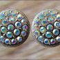 CN043F- 32 AB CRYSTALS ROUND CONCHOS RHINESTONE HEADSTALL TACK BLING COWGIRL