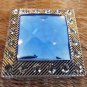 CN039F- 4 BLUE SAPPHIRE SQUARE RHINESTONE CRYSTALS CONCHOS  HEADSTALL  COWGIRL