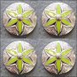 CN069F- 32 ROUND FLORAL GREEN INLAY CONCHOS BLING HEADSTALL TACK SADDLE COWGIRL