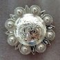 CN050F- 4 SILVER ENGRAVED ROUND BERRY CONCHOS SADDLE HEADSTALL HORSE TACK 1.5IN
