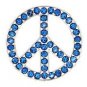 CN007F- 8 SAPPHIRE PEACE RHINESTONE CONCHOS CRYSTALS HEADSTALL TACK BLING