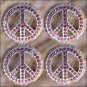 CN006F- 2 FUCHSIA PEACE RHINESTONE CONCHOS CRYSTALS HEADSTALL TACK BLING