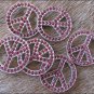 CN006F- 2 FUCHSIA PEACE RHINESTONE CONCHOS CRYSTALS HEADSTALL TACK BLING