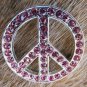 CN006F- 2 FUCHSIA PEACE RHINESTONE CONCHOS CRYSTALS HEADSTALL TACK BLING