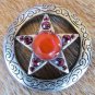 CN021F- 8 STAR FUCHSIA RHINESTONE  CRYSTAL CONCHOS BLING HEADSTALL COWGIRL TACK