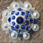 CN016F- 32 SAPPHIRE RHINESTONE BERRY CONCHOS CRYSTALS HEADSTALL TACK COWGIRL