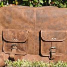 MP103F- GLANOR RUGGED DISTRESSED BOOT LEATHER LAPTOP MESSENGER BAG - CHESTNUT