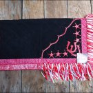 F-SB105 WESTERN SHOW BARREL RACING RODEO SADDLE BLANKET PAD - BLACK
