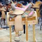OS182CN082F- HILASON WESTERN BARREL RACING TRAIL SADDLE 15 WITH MATCHING CONCHOS