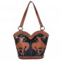 AMERICAN WEST LEATHER BOOT SCOOT BOOGIE LADIES TOTE SHOULDER BAG PURSE