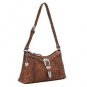 AMERICAN WEST LEATHER RODEO WOMEN'S SHOULDER BAG w/ Hand Carved & Silver Studded