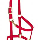 7434F- RED BASIC ADJUSTABLE CHIN AND THROAT SNAP HALTER BY WEAVER LEATHER - 1"