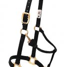 BLACK ORIGINAL ADJUSTABLE CHIN AND THROAT SNAP HALTER BY WEAVER LEATHER - 1"