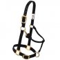 BLACK ORIGINAL ADJUSTABLE CHIN AND THROAT SNAP HALTER BY WEAVER LEATHER - 1"