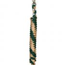 POLY LEAD ROPE WITH A SOLID BRASS 225 SNAP BY WEAVER LEATHER - HUNTER GREEN TAN