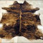 F-HS729 HILASON MEDIUM EXOTIC BRAZILIAN HAIR-ON LEATHER COWHIDE THROW RUG CARPET