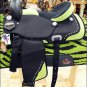 HILASON WESTERN SYNTHETIC TRAIL SADDLE W/ BRIDLE & BREAST COLLAR 15" 16"