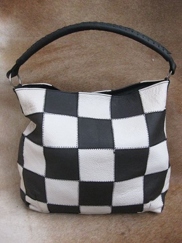 F-BG117 NEW GENUINE LEATHER LADIES HANDBAG PURSE PATCHWORK