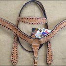 NEW HILASON WESTERN HANDTOOLED LEATHER HORSE BRIDLE HEADSTALL BREAST COLLAR S258