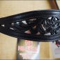 HILASON WESTERN HAND TOOL METALLIC GREY INLAY HORSE BRIDLE HEADSTALL BLACK S280