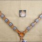 NEW HILASON WESTERN LEATHER HORSE HEADSTALL BREAST COLLAR BREAST CANCER CONCHOS