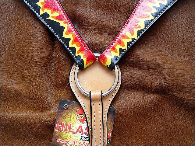 Têtière Western Cuir Hilason – Marron Foncé, Taille Full, Américaine