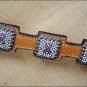 HILASON WESTERN LEATHER HORSE BREAST COLLAR TAN W/ BREAST CANCER CONCHOS S057