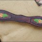 HILASON WESTERN LEATHER HAND TOOL PAINT INLAY HORSE BREAST COLLAR MAHOGANY S334