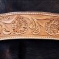 NEW HILASON WESTERN FLORAL TOOL LEATHER HORSE BREAST COLLAR - TAN S479